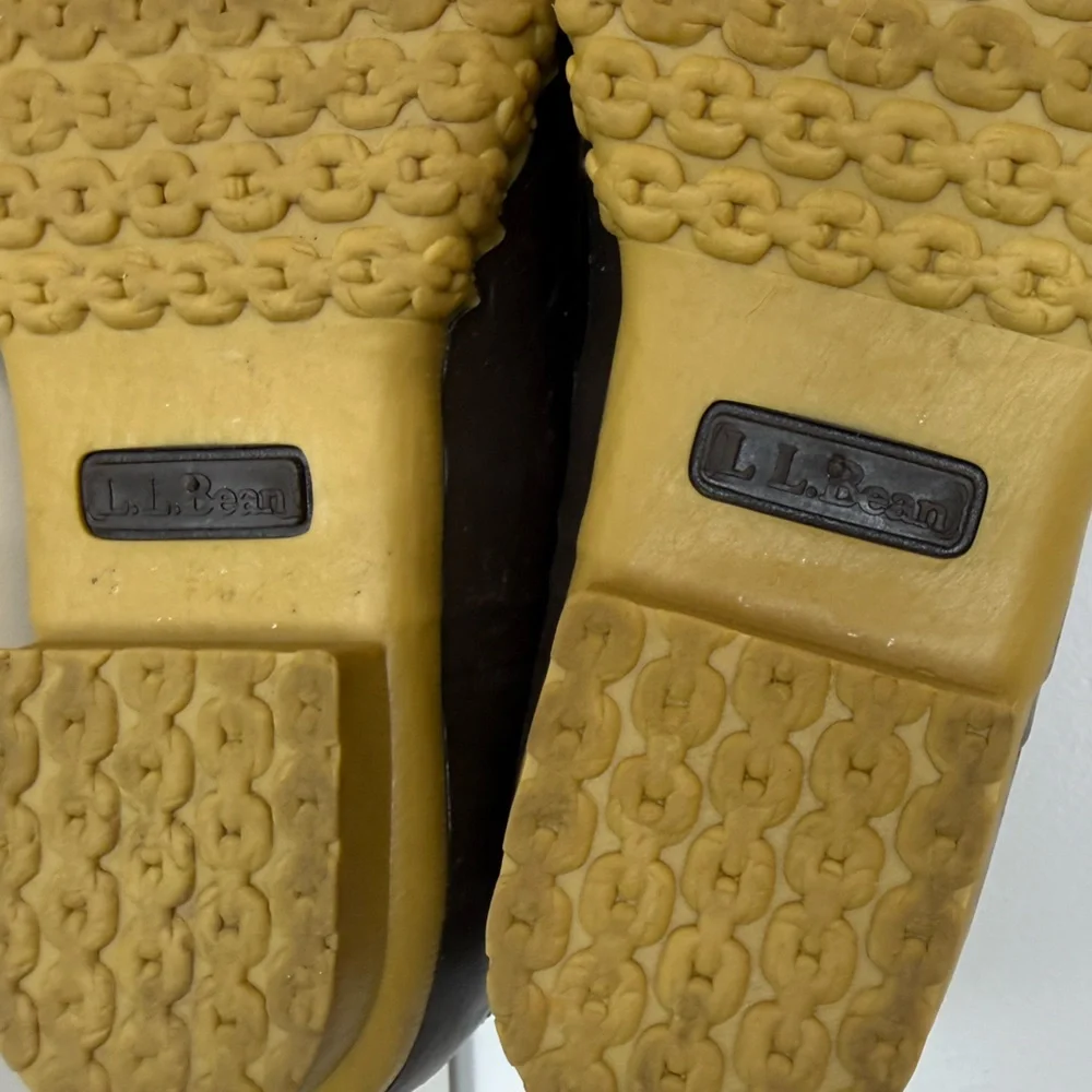 L.L. Bean Rubber Mocs Bean Boots Low Top Duck Shoe Rain Made in USA Mens 8 06009